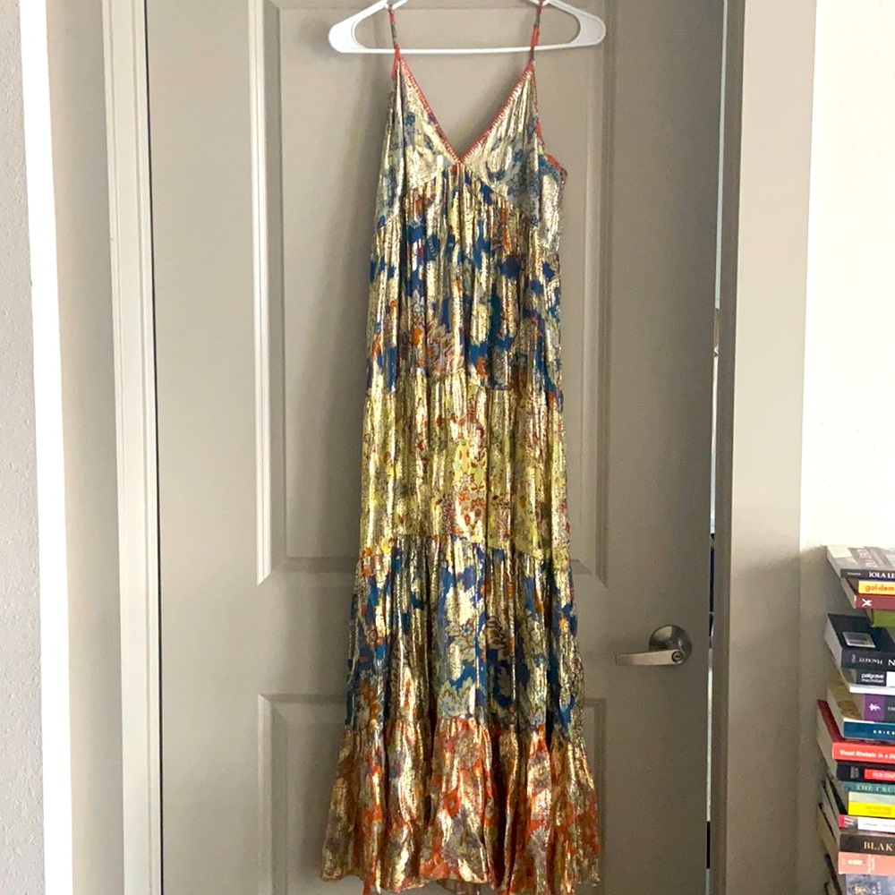 Beautiful Anthropologie Golden Dress